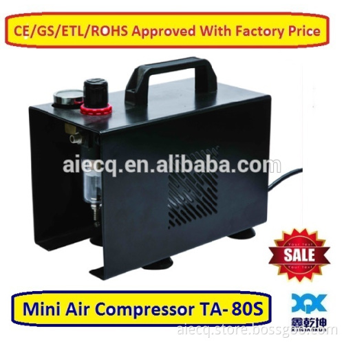 Mini Air Compressor with mental cover and tank(TA-80S)